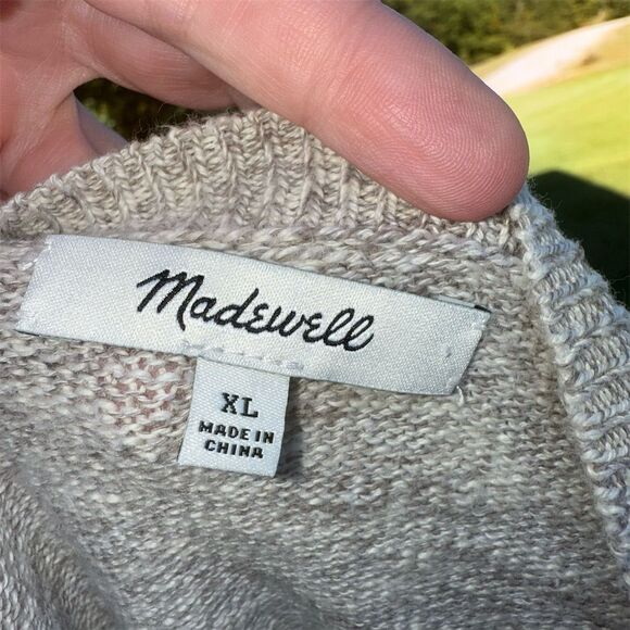 Madewell Women's XL Multicolor Knot Front Sweater Tee - Picture 5 of 6